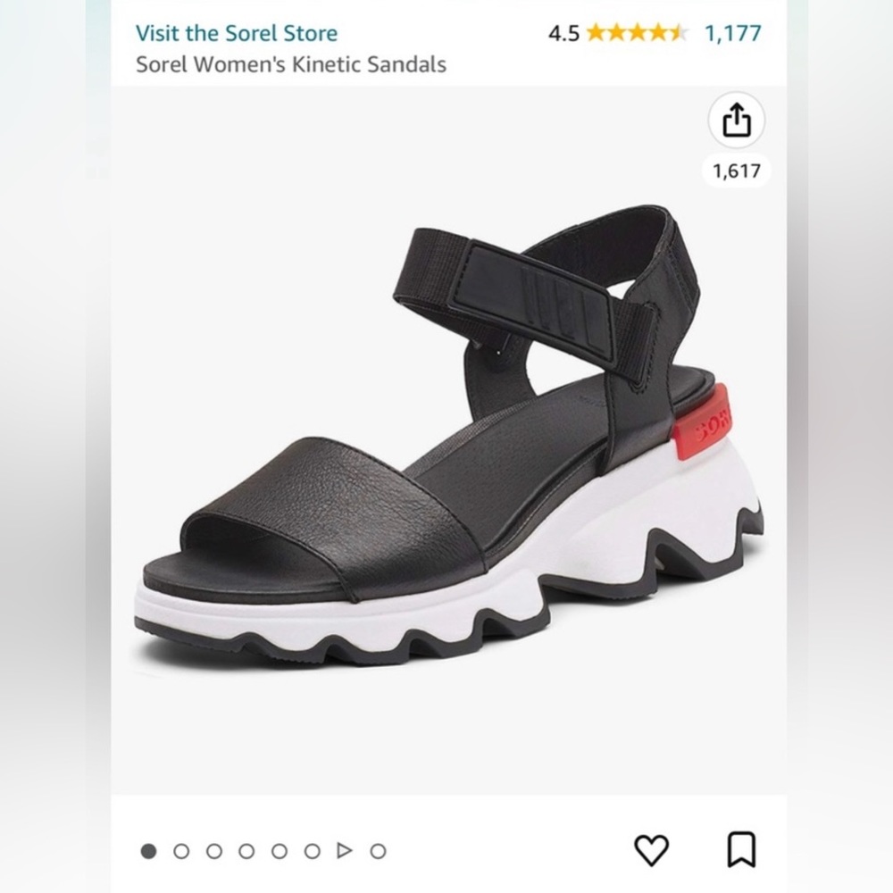 Sorel Kinetic Impact Leather Sandals (8.5)